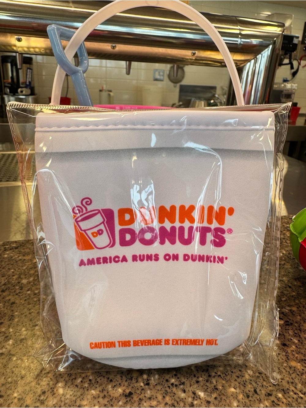 Dunkin' Donuts Pink & Orange Logo koozie